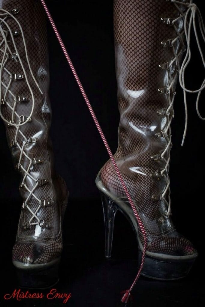 Boot worship and schooling whip.